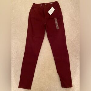 So High Rise Skinny Jean Burgundy Size 3